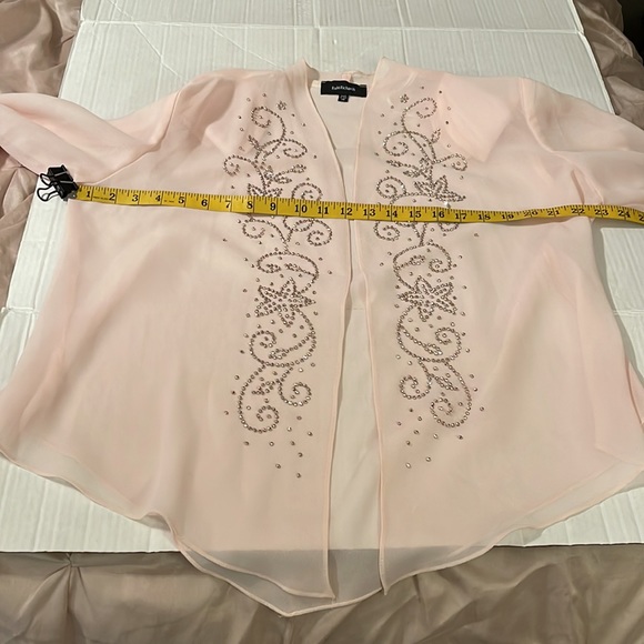 ♻️ R & M Richards Beaded Stars Pink Outerwear Jacket Blazer size 14 - Picture 8 of 9